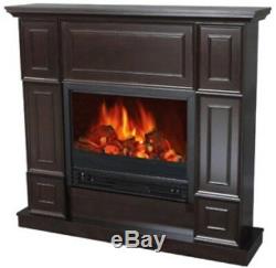 Classic Dark Chocolate Electric Fireplace 44 Mantle Fireplaces Heater Mantel