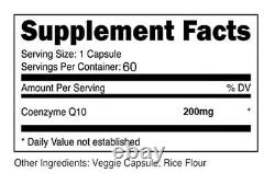 CoQ-10 200mg 120 Softgels Coq10 Co Q10 Coenzyme Heart Support Made in USA
