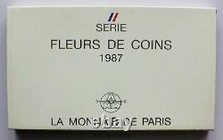 Coffret Fleur de Coin (FDC) 1987 12 pièces Tranche A France