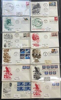 Collection of 260+ Artcraft cachet variety First Day cover Stuffers, Colors, Des