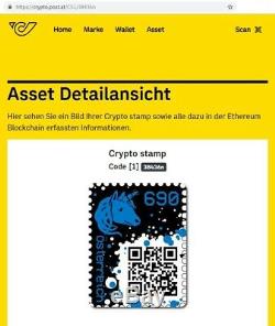 Crypto Stamp BLUE BLAU Österreich Austria 2019 FDC Ersttagsbrief Ethereum ETB