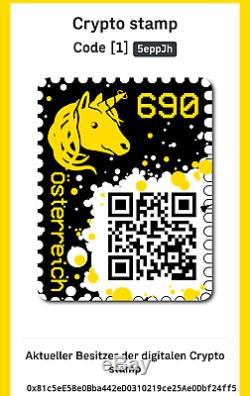 Crypto Stamp Ersttagsbrief Gelb 5eppJh / FDC Yellow 5eppJh