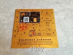 Crypto Stamp Goldenes Einhorn Ersttagsbrief / Golden Unicorn First Day Cover