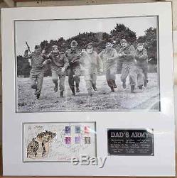 DADS ARMY stars MULTI SIGNED FDC mounted and matted 20x20 very very RARE
