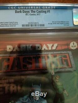 Dark Days The Casting #1 CGC 9.8 1st appearance Batman who laughs Foil Cover