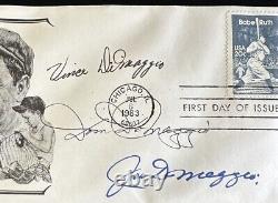 DiMaggio Brothers MULTI SIGNED First Day Cover Envelope 3 sigs with JSA LOA