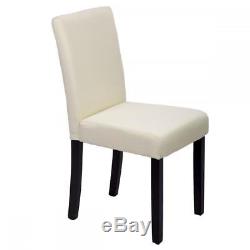 Dining Chairs Set of 4 Beige Elegant Design Modern Fabric Upholstered B164
