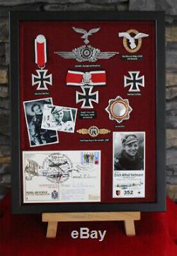 ERICH HARTMANN ### ww2 German 1st top fighter ace signed fdc in display