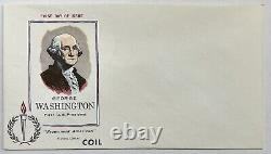Early George Washington Prominent American Fluegel Fdc Cover Coil Unused Cachet