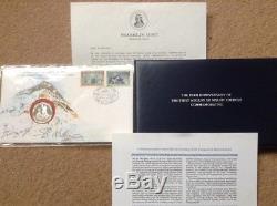Ed Hillary & Tenzing Norgay Signed FDC Everest 25th Franklin Mint Coin Cover