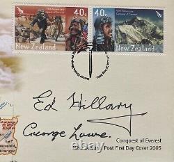 Edmund Hillary & George Lowe Everest 1953 Ascent Rare Signed First Day Cover Coa