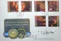 Einstein First Day Cover signed by Prof. Stephen Hawking