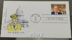 Eisenhower First Day Issue Stamped Envelope Signed Original Art Val Robbins Rare
