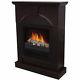 Electric Fireplace Heater Indoor Living Room Bed with 26 Mantle Dark Chocolate