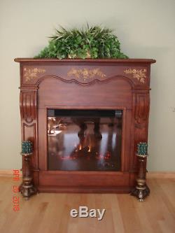Electric Fireplace Indoor Living Room Bedroom Heater 42 Mantle Realistic Flame