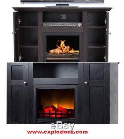 Electric Fireplace TV Stand Heater 50 Media Storage Cabinet Entertainment Center
