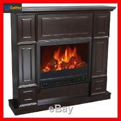 Electric Fireplace with 44 Mantle 3750 BTUs 1250 W Heater Realistic Flame Black