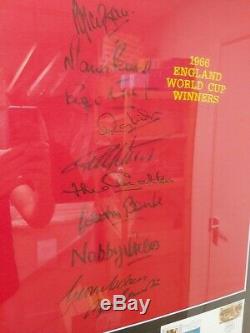 England 1966 World Cup Winners shirt signed by 10 + Bobby Moore FDC AFTAL RD