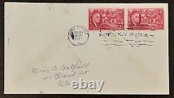 Error 1945 Warm Springs Ga First Day Cover With Defective Machine Cancel
