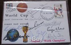 FDC (First Day Cover) 1966 World Cup Final team, signed by 10 players, 18 Aug 66