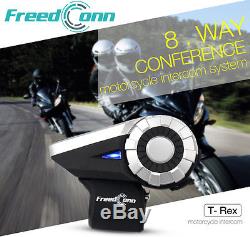 FDC T-REX 8Riders Bluetooth Communication System BT Motorcycle Intercom Headset