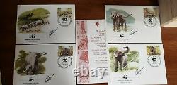 First Day Cover Elephants Sri lanka stamps by Gamini Ratnavira signed by artist