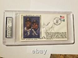 First Day Cover FDC Ken Griffey Jr. And Sr. Dual Autos PSA/DNA Certified
