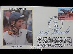 First Day Cover autographed by Bill Shoemaker