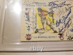 First Day Cover with 18 Autos of Pittsburgh Pirates Greats PSA/DNA Encapsulated