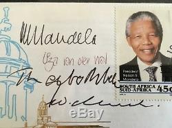 Four times signed Nelson Mandela Inauguration First Day Cover FURTHER REDUCED