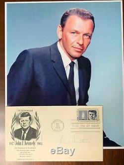 Frank Sinatra Signed Autographed JFK First Day Cover with Photograph