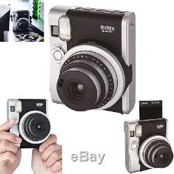 Fujifilm INSTAX Mini 90 Instant Film Camera (Black) + Battery + Charger + Case