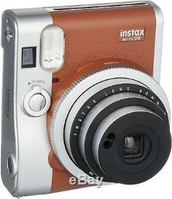 Fujifilm Instax Mini 90 Neo Classic Camera, Instant Film Camera, Brown 2dayship