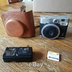 Fujifilm Instax Mini 90 Neo Classic Instant Film Camera with leather case