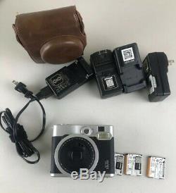 Fujifilm Instax Mini 90 Neo ClassicCamera 4 Chargers 4 OEM Batteries Case