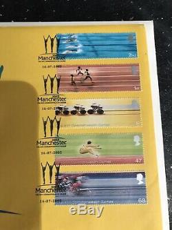 G. B. 2002 Commonwealth Games 4 x £2 Royal Mint First Day Cover Manchester