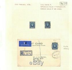GB 10d PHOTOGRAVURE FDC London 1936 Air Mail Card CDS Costa Rica! SamwellsAp543