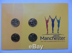 GB Manchester Commonwealth Games 2002 5 Stamps Set + 4 x £2 UNC in FDC RARE