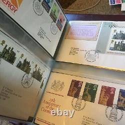 GB Stamps 5 Royal Mail Albums With 100's Of First Day Covers 1969-2003 Superb