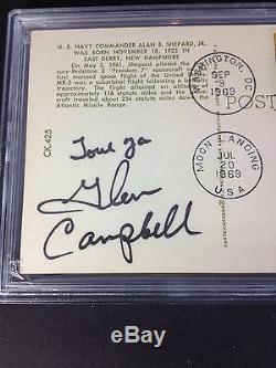 Glen Campbell Autograph Signed First Day Cover PSA/DNA Grade 10 Gem-Mint