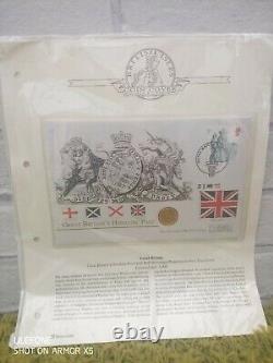 Gold Half Sovereign Presentation First Day Cover Great Britain's Heraldic Past