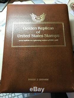 Golden Replicas of US Stamps from PCS First Day Covers 22kt ALL 18 VOLUMES
