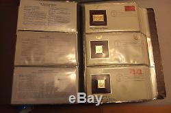 Golden Replicas of United States Stamps 22KT Gold within an official FDC