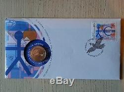 Greece Philatelic-Numismatic Envelope 2 Euro 2009 EMU FDC