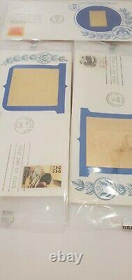 HISTORIC ENVELOPES 23K GOLD 1ST DAY ISSUE 1980 lot of 3 DC, MA 1 OF A KIND