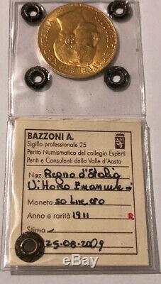 HN Italia REGNO D'ITALIA Vittorio Emanuele III 1911 Lire 50 AU SPL/FDC R sp447