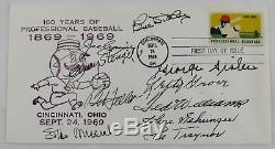 HOFer Signed Cachet First Day Cover Ted Williams George Sisler Pie Traynor Lefty