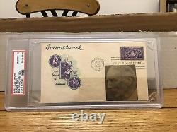 Hall Of Famer Connie Mack Signed First Day Cover Cut PSA Encapsulated Grade 10