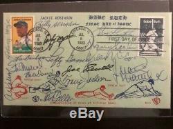 Hall of Fame Multi-Signed First Day Cover (15 Signatures) Pre Cert PSA