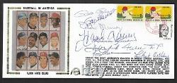 Hank Aaron Willie Mays Musial Brock Kaline +5 Signed Gateway Stamp Envelope